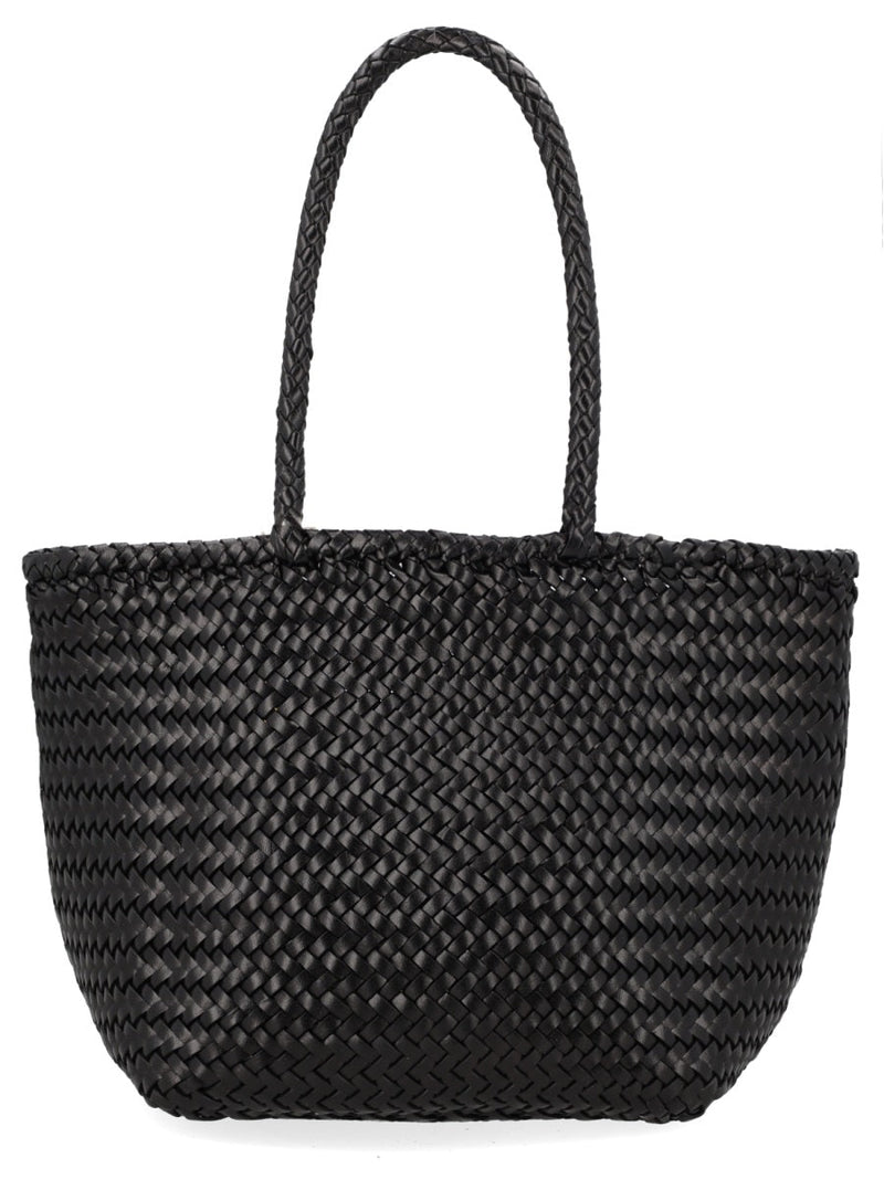 Dragon Diffusion Grace Basket Shoulder Bag — Black Leather
