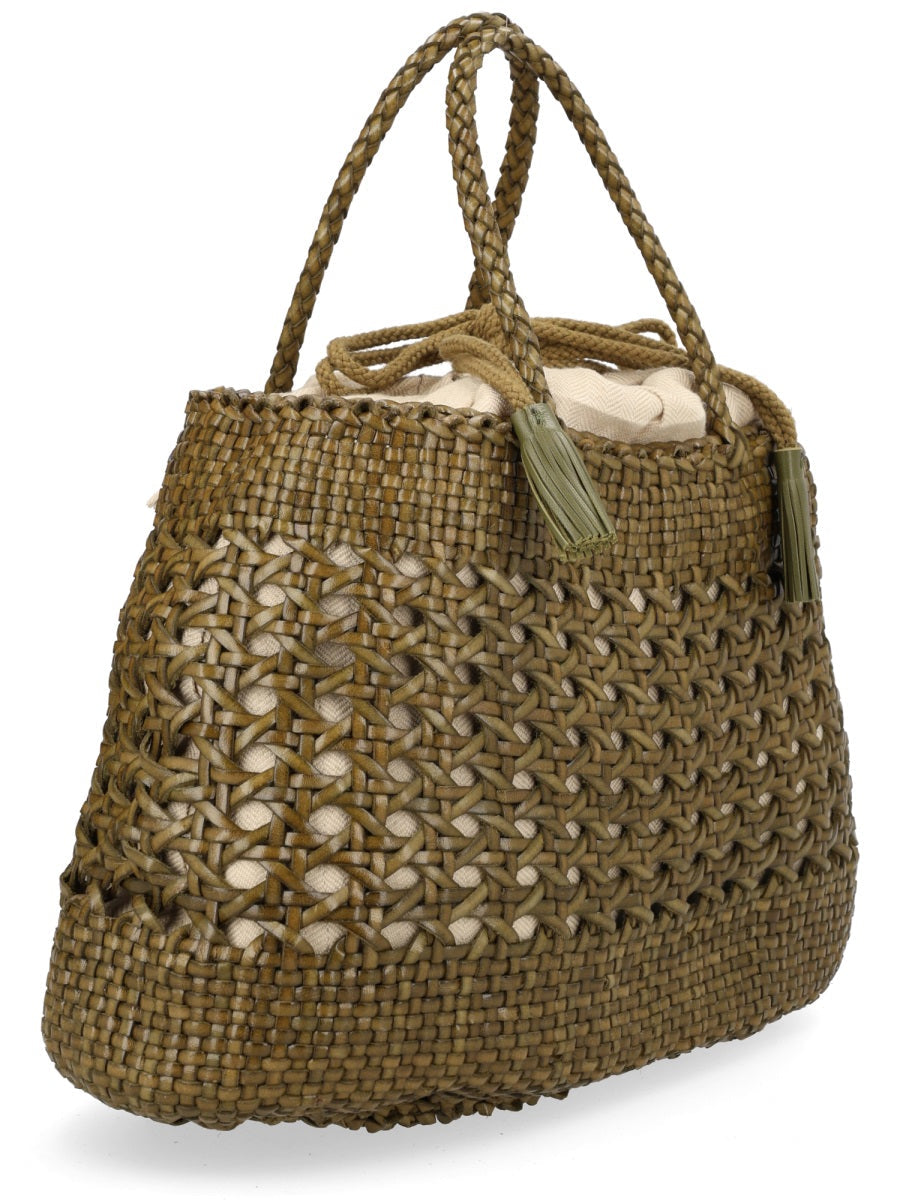 Dragon Diffusion Santa Cano Shoulder Bag — Beige Leather