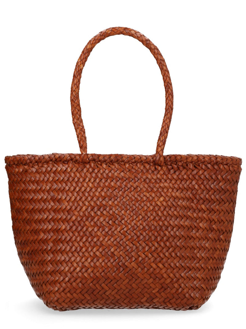 Dragon Diffusion Grace Basket Shoulder Bag — Brown Leather