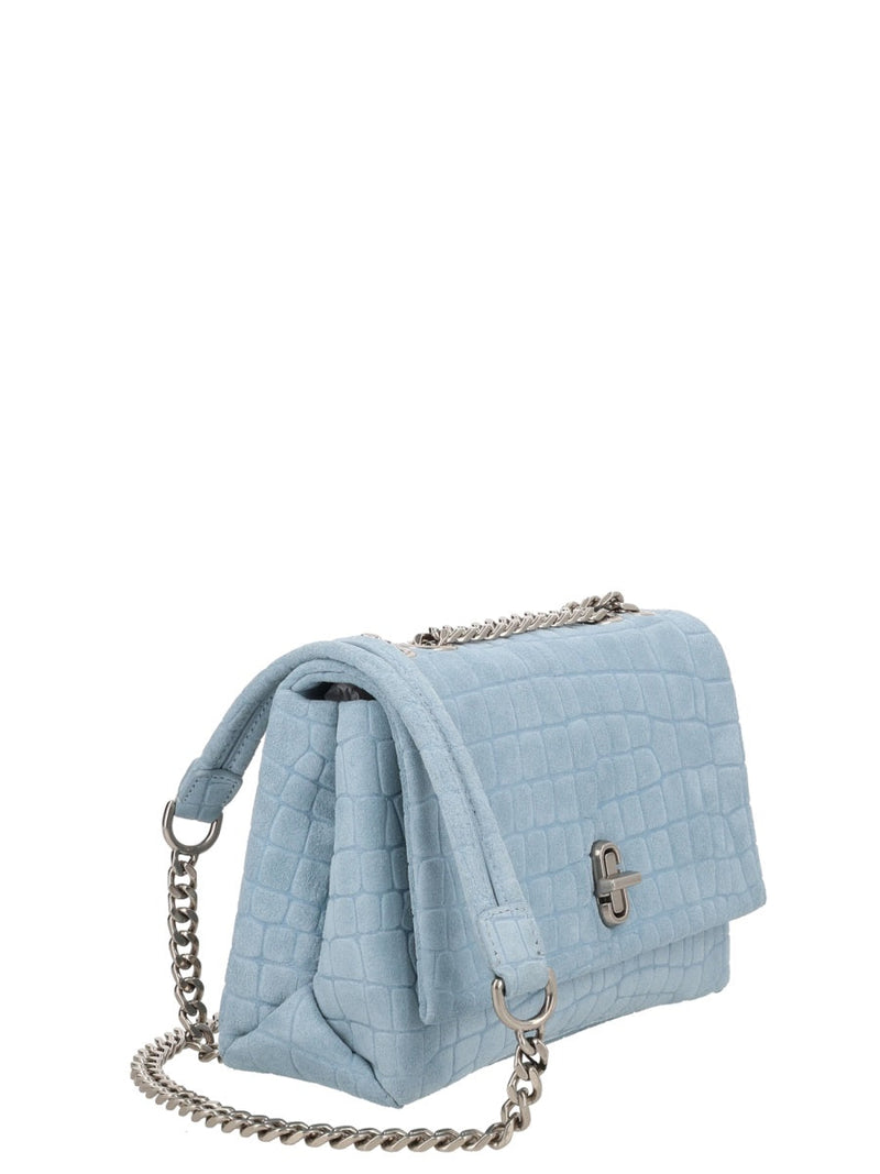 Marc Jacobs Slim Dual Shoulder Bag — Blue Cow Leather