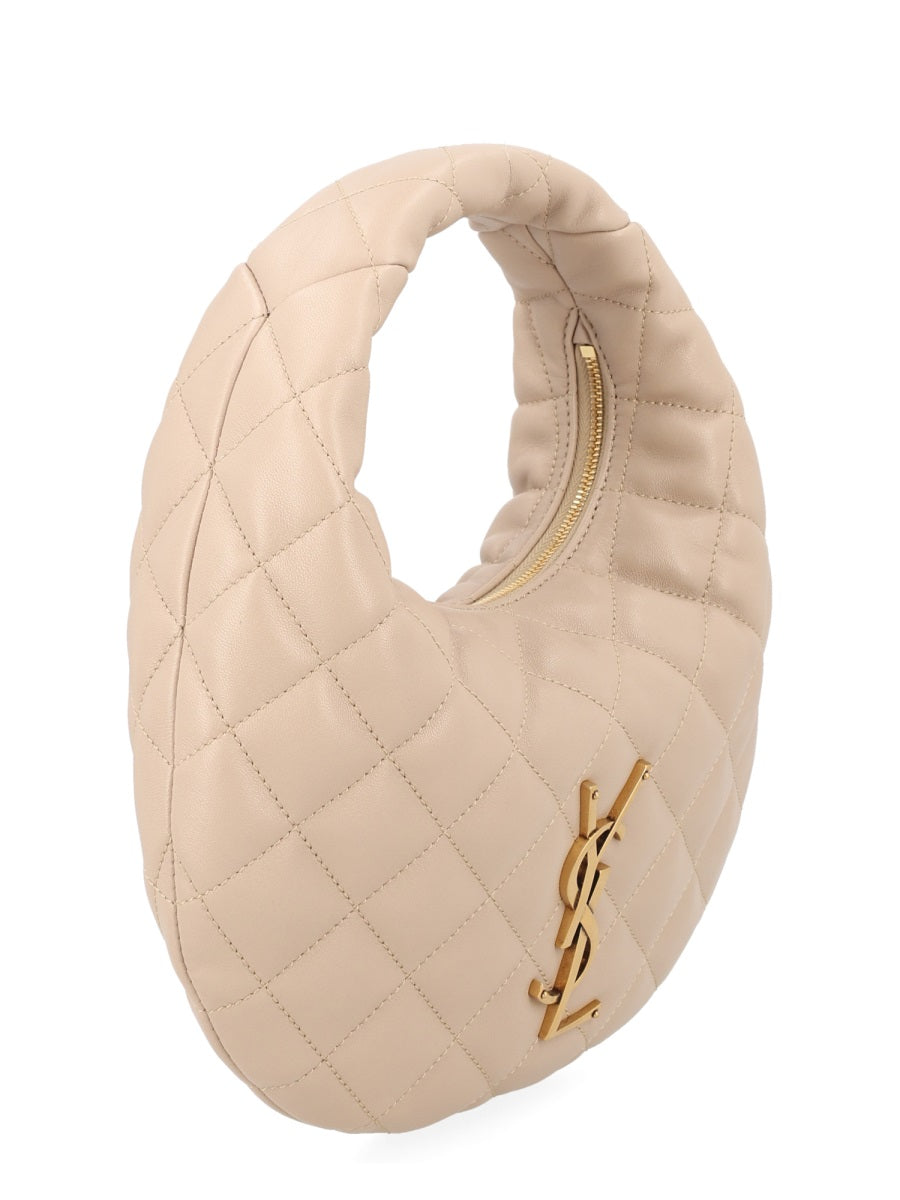 Saint Laurent Icarino Shoulder Bag — Beige Lamb Leather