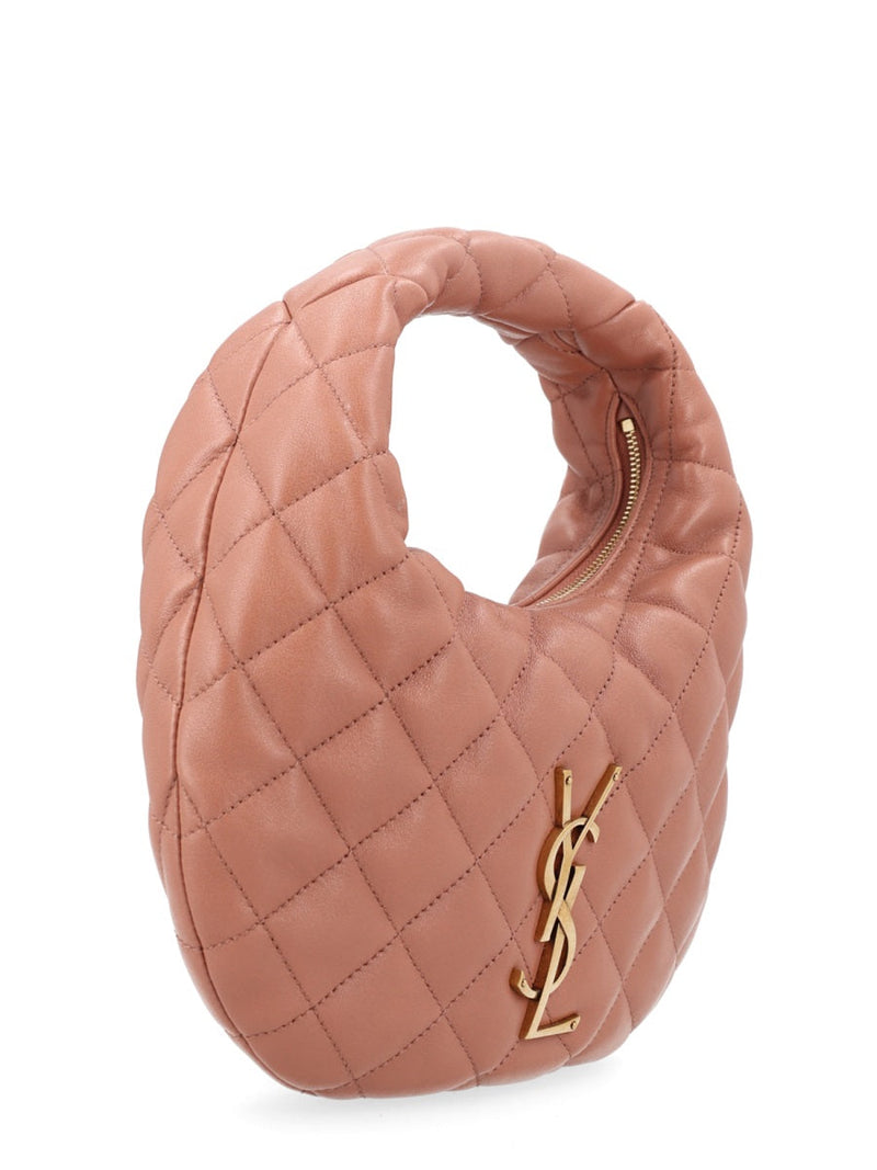 Saint Laurent Icarino Baby Shoulder Bag — Brown Domesticated Lamb Leather