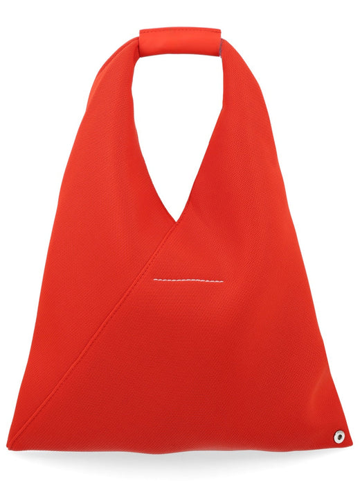 Mm6 Maison Margiela Japanese Silhouette Shoulder Bag — Orange Polyester