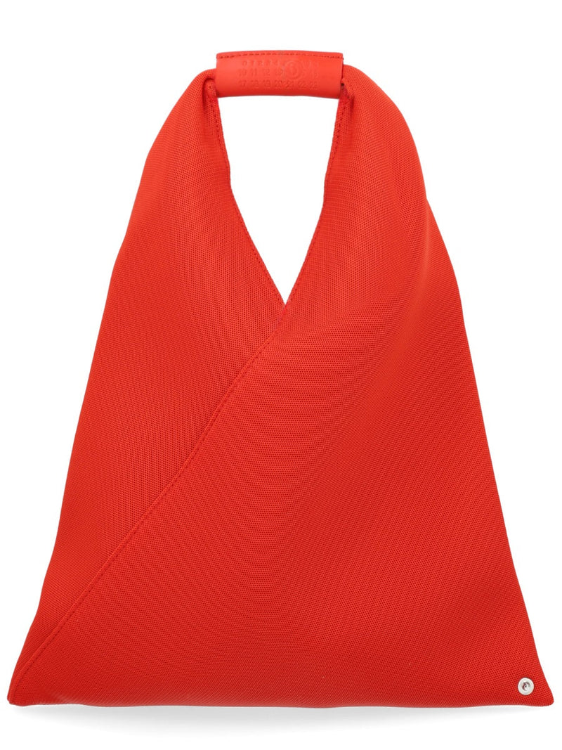 Mm6 Maison Margiela Japanese Silhouette Shoulder Bag — Orange Polyester