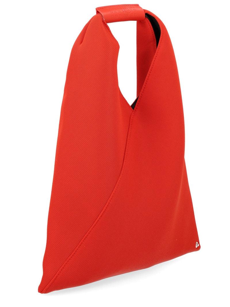 Mm6 Maison Margiela Japanese Silhouette Shoulder Bag — Orange Polyester