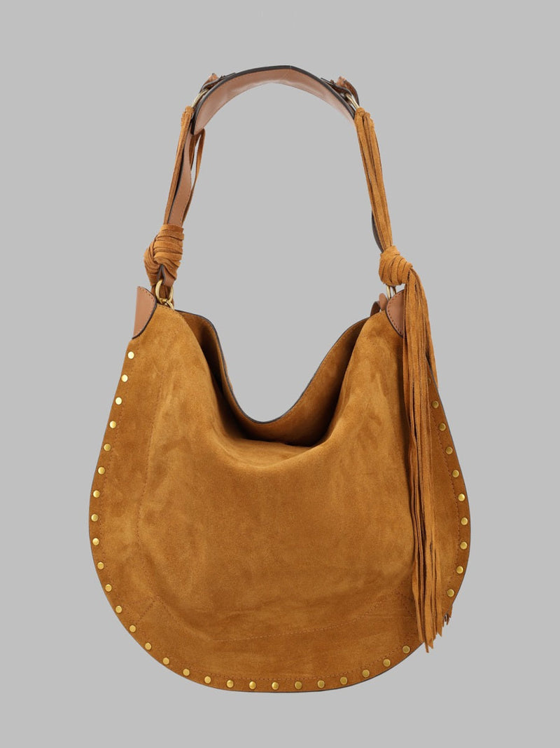Isabel Marant Oskan Hobo Bag — Brown Calf Velvet Leather