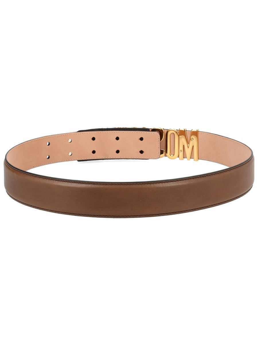 Moschino Leather Belt — Brown