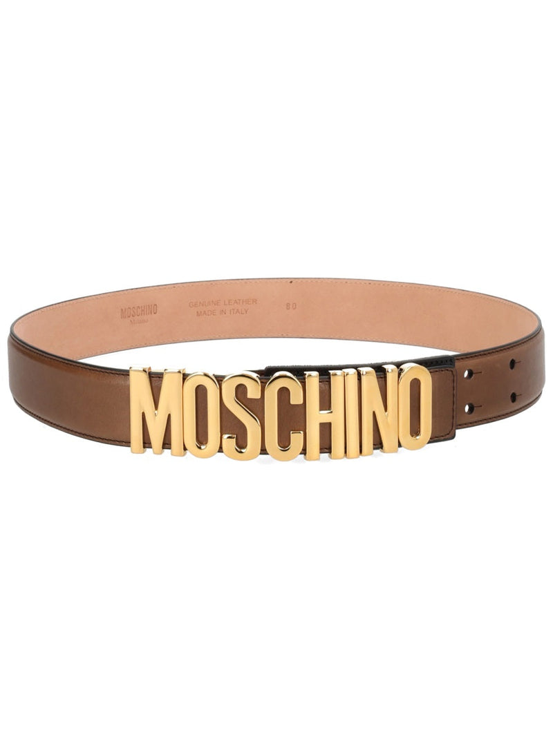 Moschino Leather Belt — Brown
