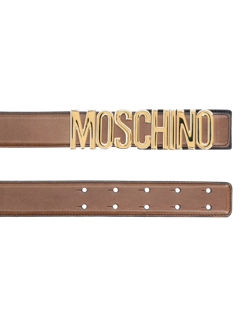 Moschino Leather Belt — Brown