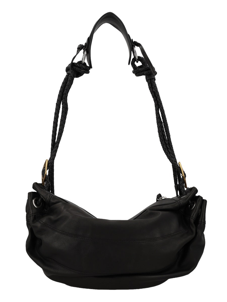 Isabel Marant Maia Shoulder Bag — Black Lamb Leather