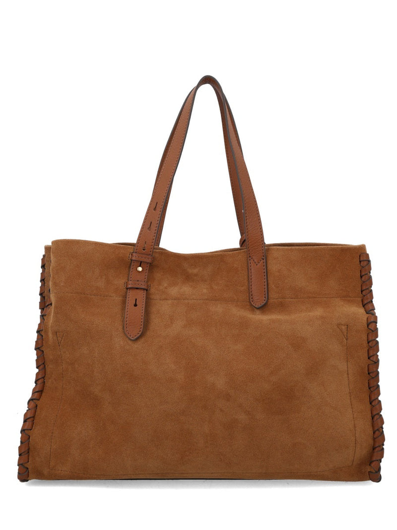 Anya Hindmarch Smooth Pecan Leather Tote Bag — Brown