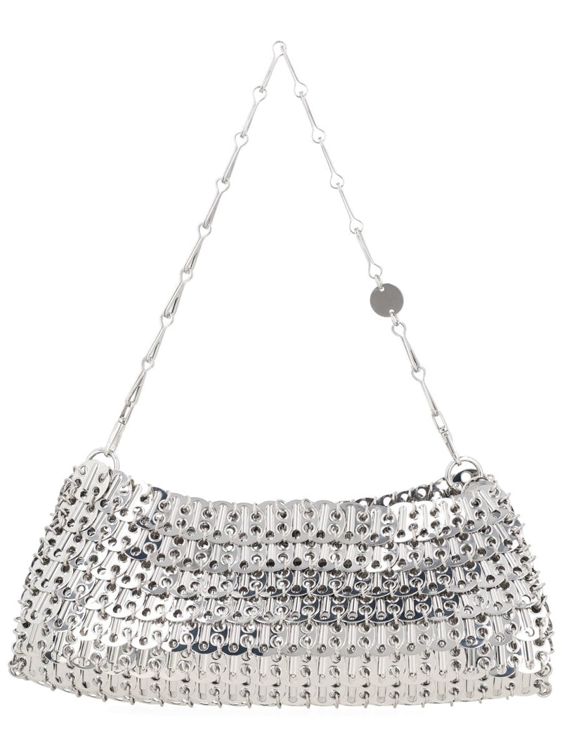 Rabanne Clutch — Silver Steel