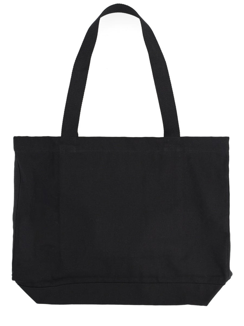 Maison Kitsuné Dressed Fox Tote Bag — Black Cotton