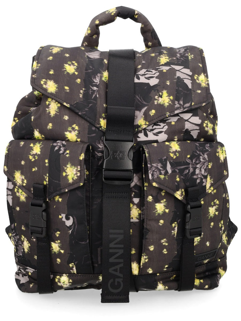 Ganni Re-Tech Recycled Polyamide Backpack — Multicolor