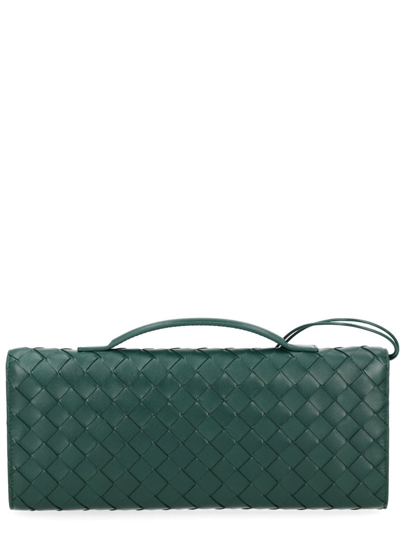 Bottega Veneta Andiamo Clutch — Green Leather