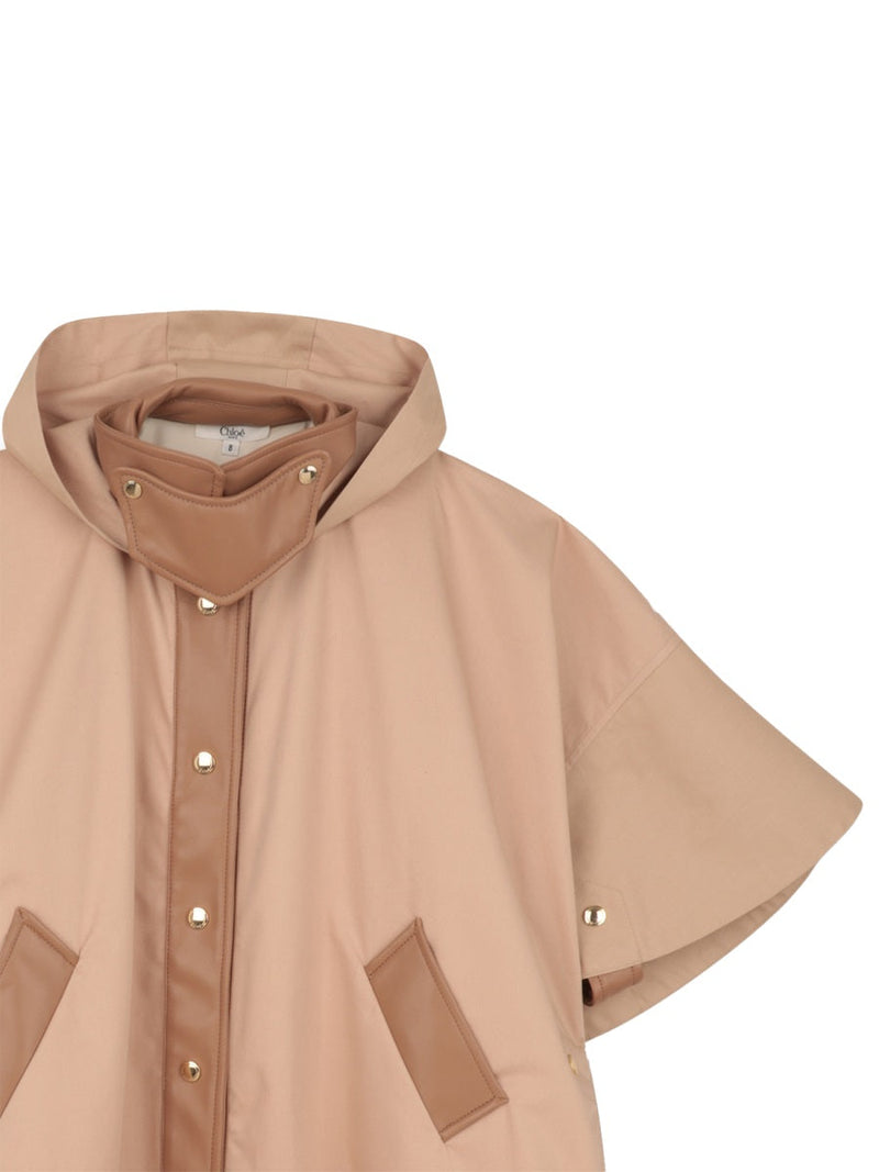 Chloé Cotton-Polyurethane Cape Scarf — White Scarfs
