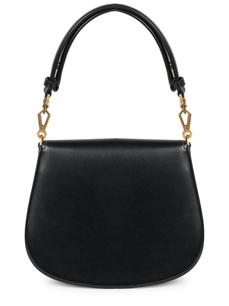 Saint Laurent Mini Voltaire Top Handle Bag — Black Box Leather