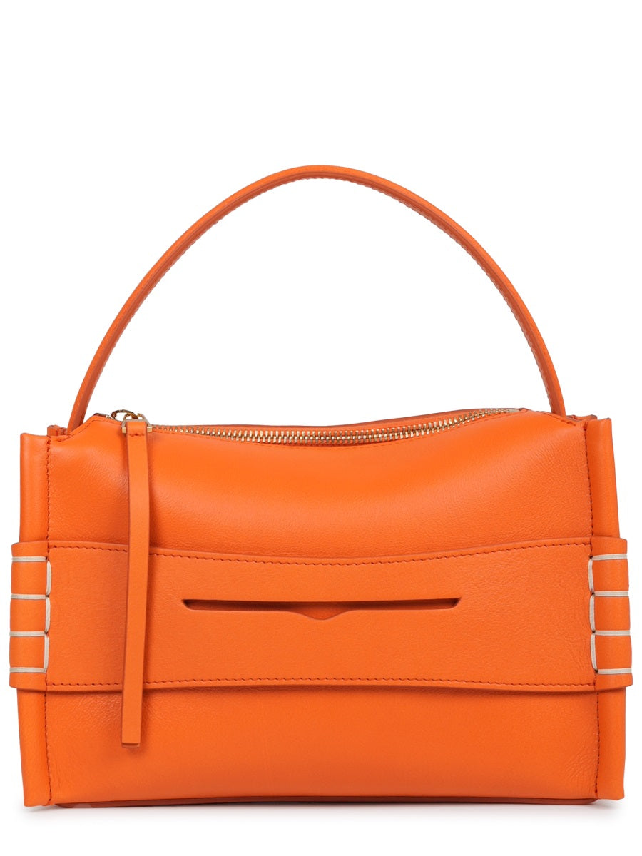 Jw Anderson Shoulder Bag — Orange Full-grain Calf Leather