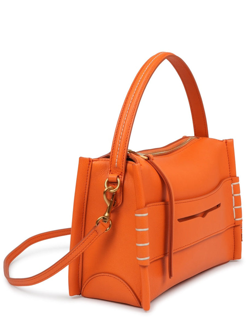 Jw Anderson Shoulder Bag — Orange Full-grain Calf Leather