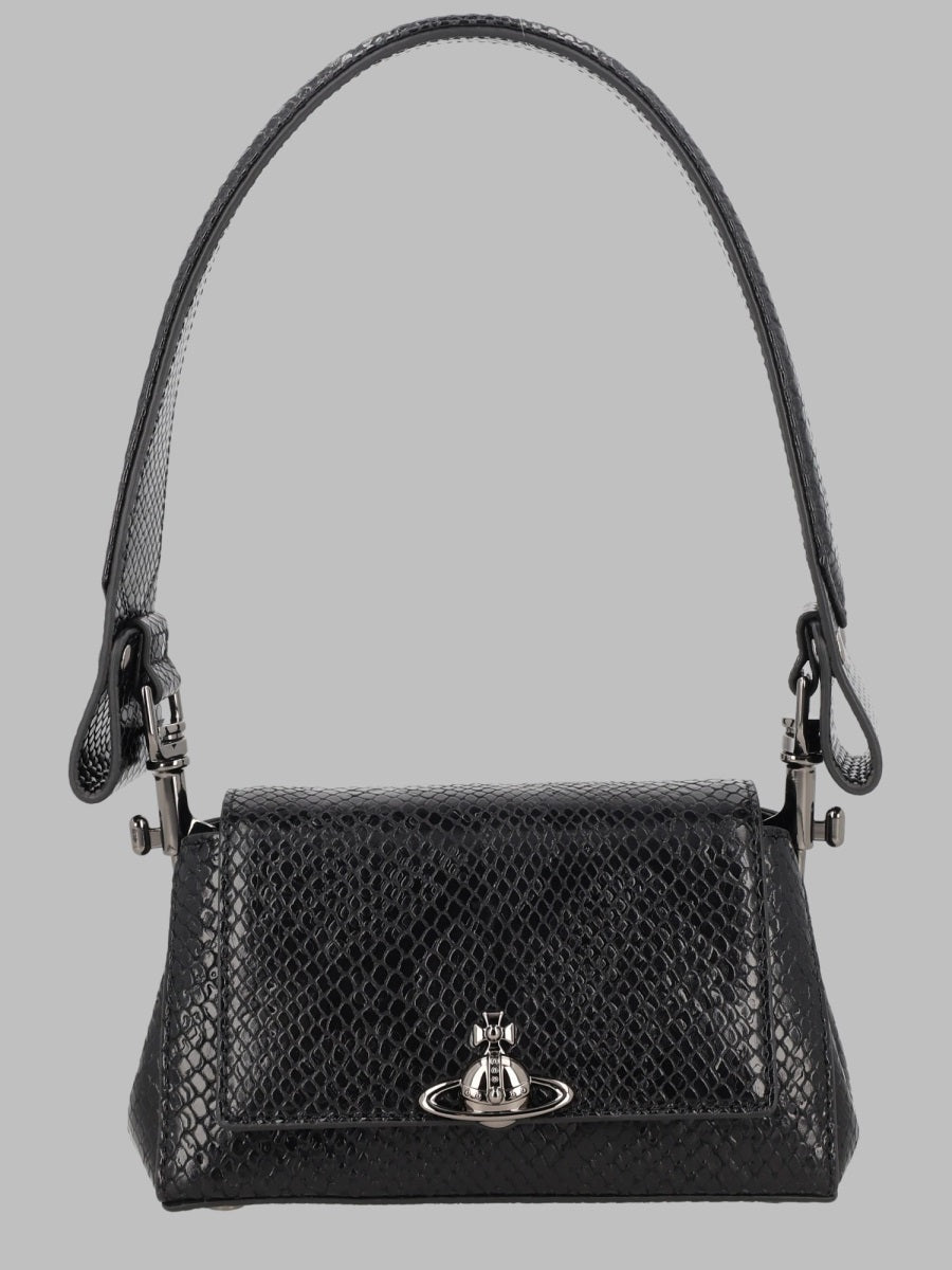 Vivienne Westwood Hazel Top Handle Bag — Black Calf Leather