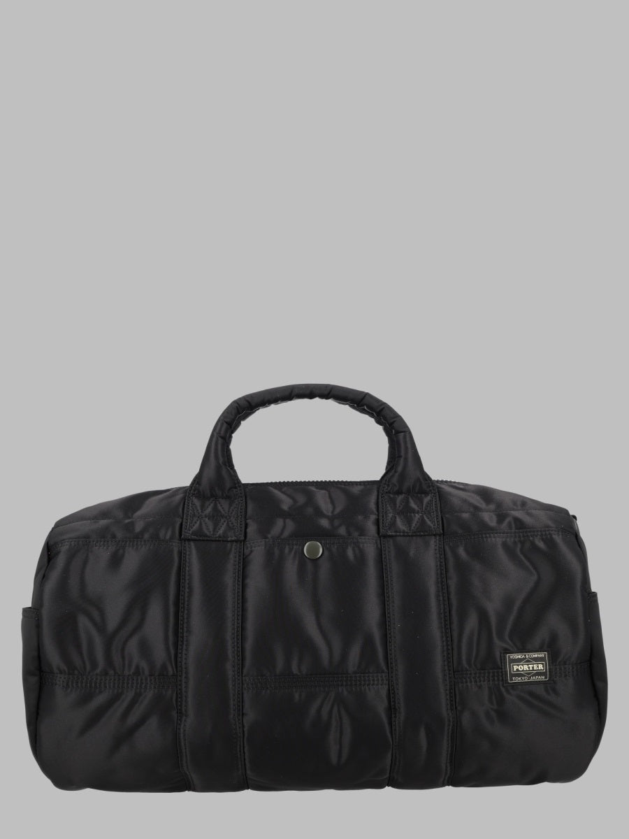 Porter-Yoshida & Co. Tanker Drum Weekender Bag — Black Nylon Top Handle