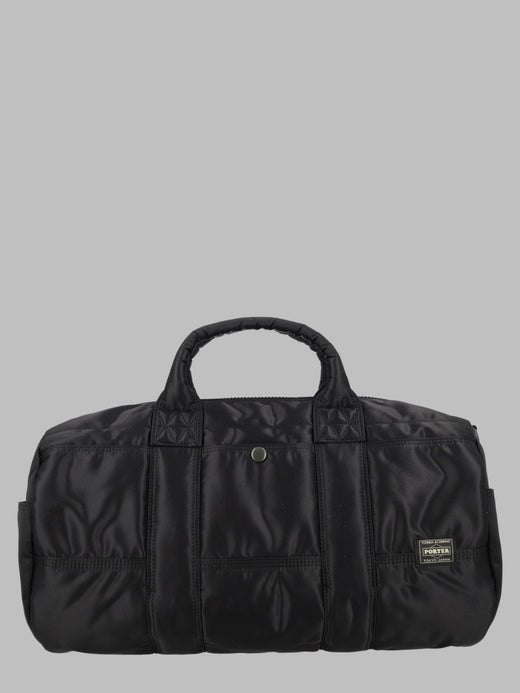 Porter-Yoshida & Co. Tanker Drum Weekender Bag — Black Nylon Top Handle