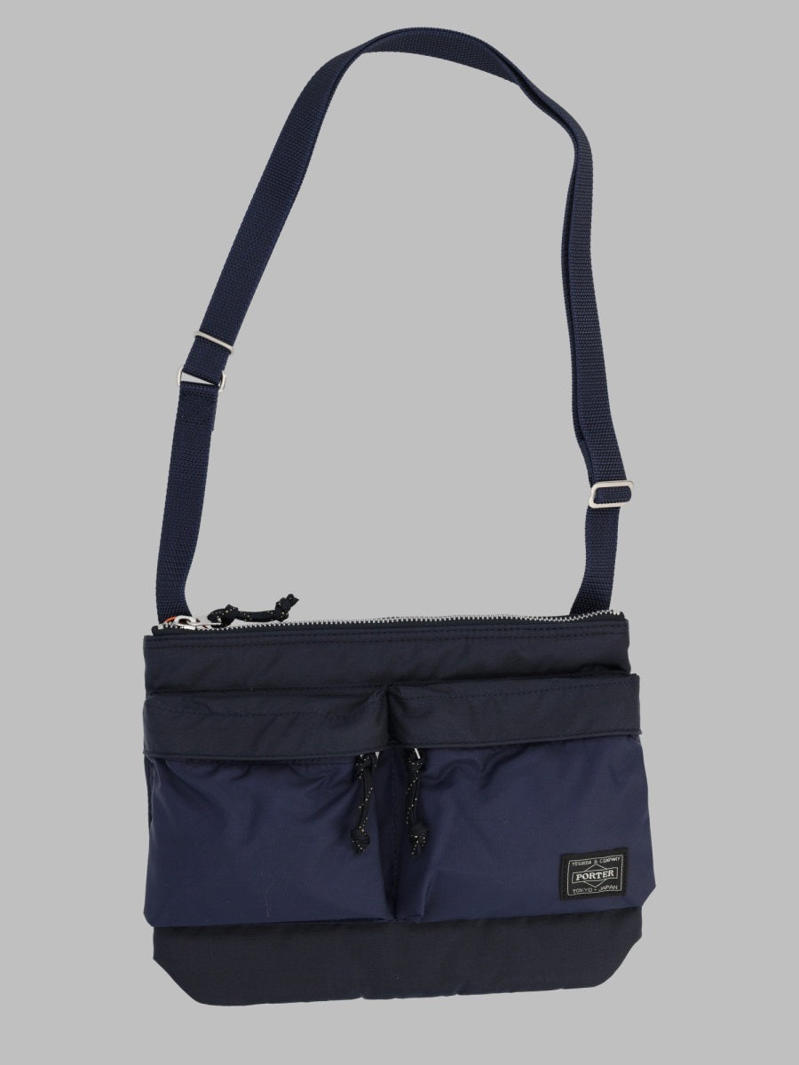 Porter-Yoshida & Co. Force Shoulder Bag — Blue Polyamide