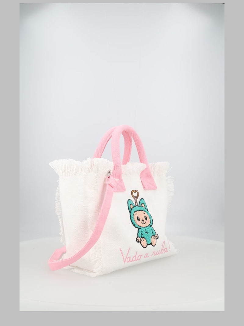 Mc2 Saint Barth Vado A Ruba Monster Tote Bag — White Cotton