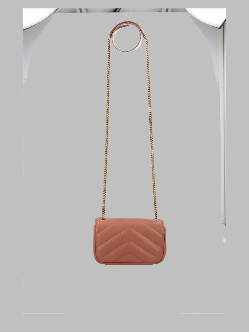 Saint Laurent Loulou Shoulder Bag — Brown Lamb Leather