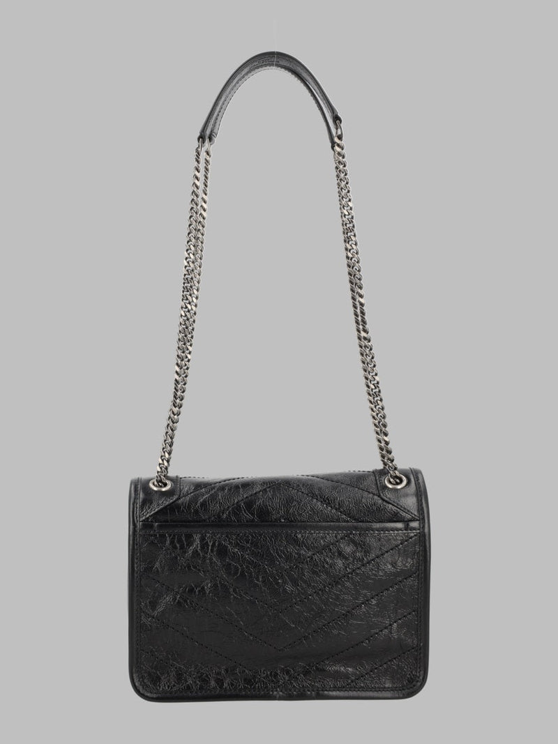 Saint Laurent Niki Baby Shoulder Bag — Black Leather