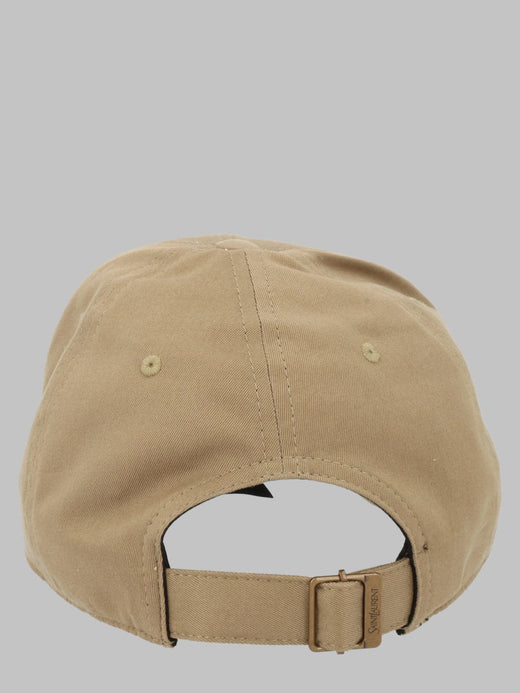 Saint Laurent 816871_3yr572978 Baseball Cap — Beige Cotton Caps