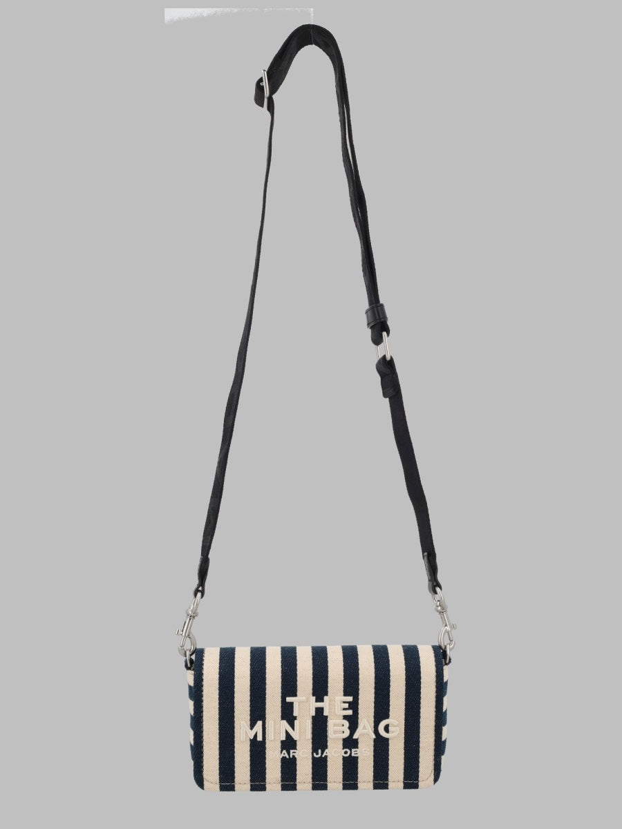 Marc Jacobs Cotton-Linen-Rayon Blend Shoulder Bag — Blue 79.cotton