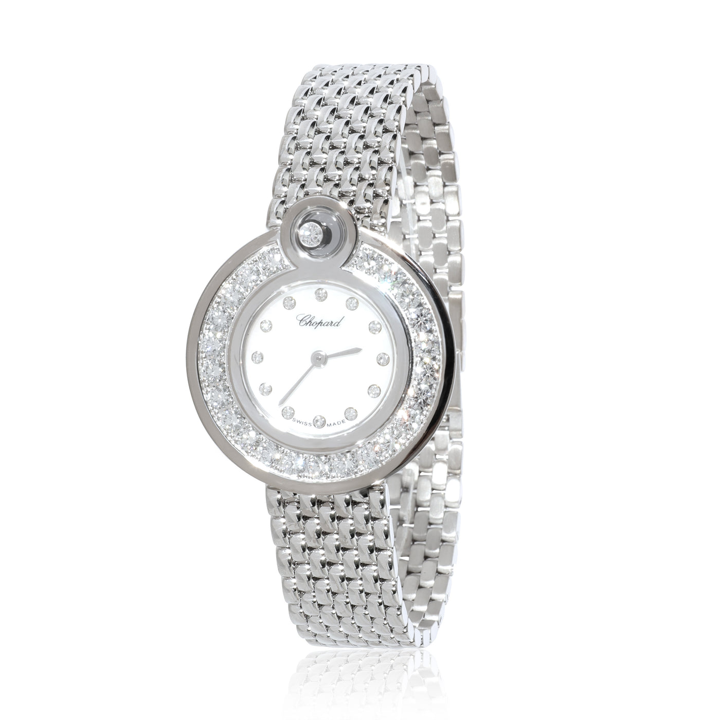 Chopard Happy Diamond 204407-1003 Womens Watch 18kt White Gold 18k Wrist