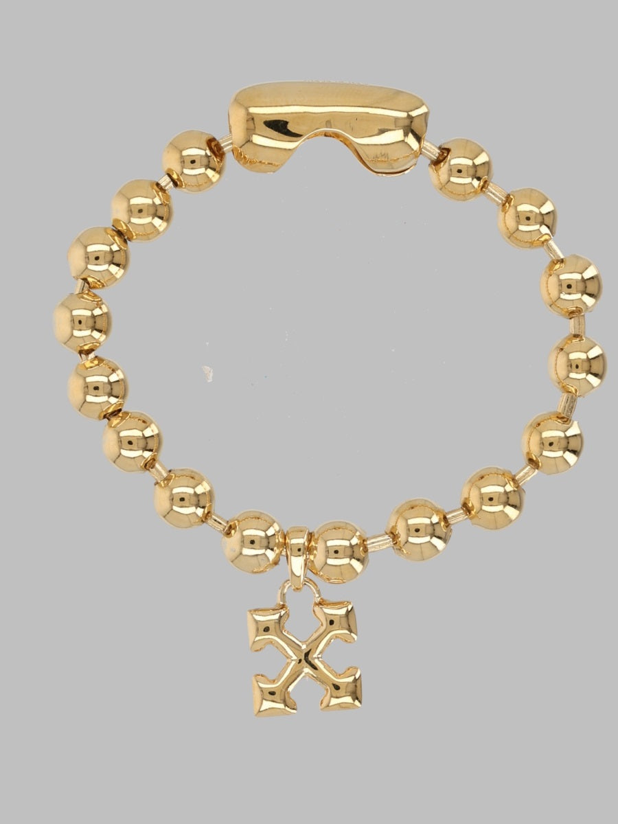 Off-White Arrow Ball Bracelet — Gold Brass Bracelets