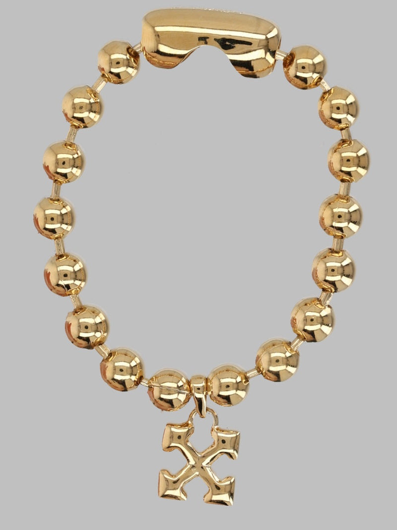 Off-White Arrow Ball Bracelet — Gold Brass Bracelets