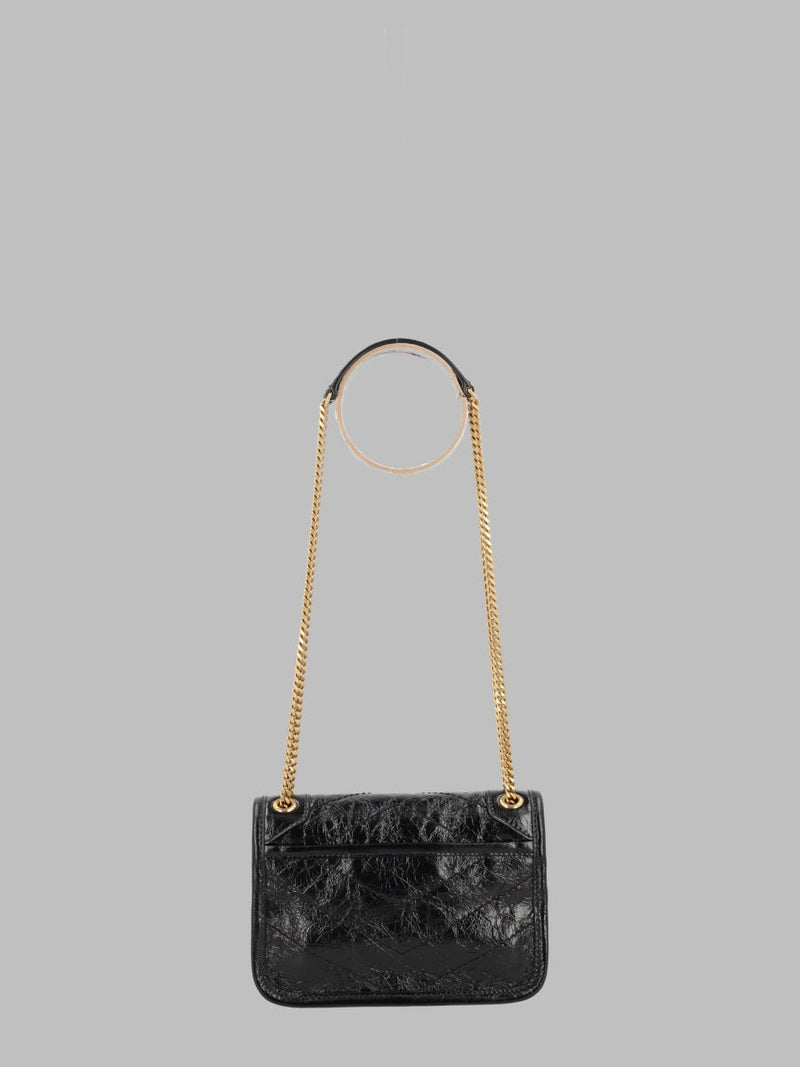 Saint Laurent Shoulder Bag — Black Calf Skin