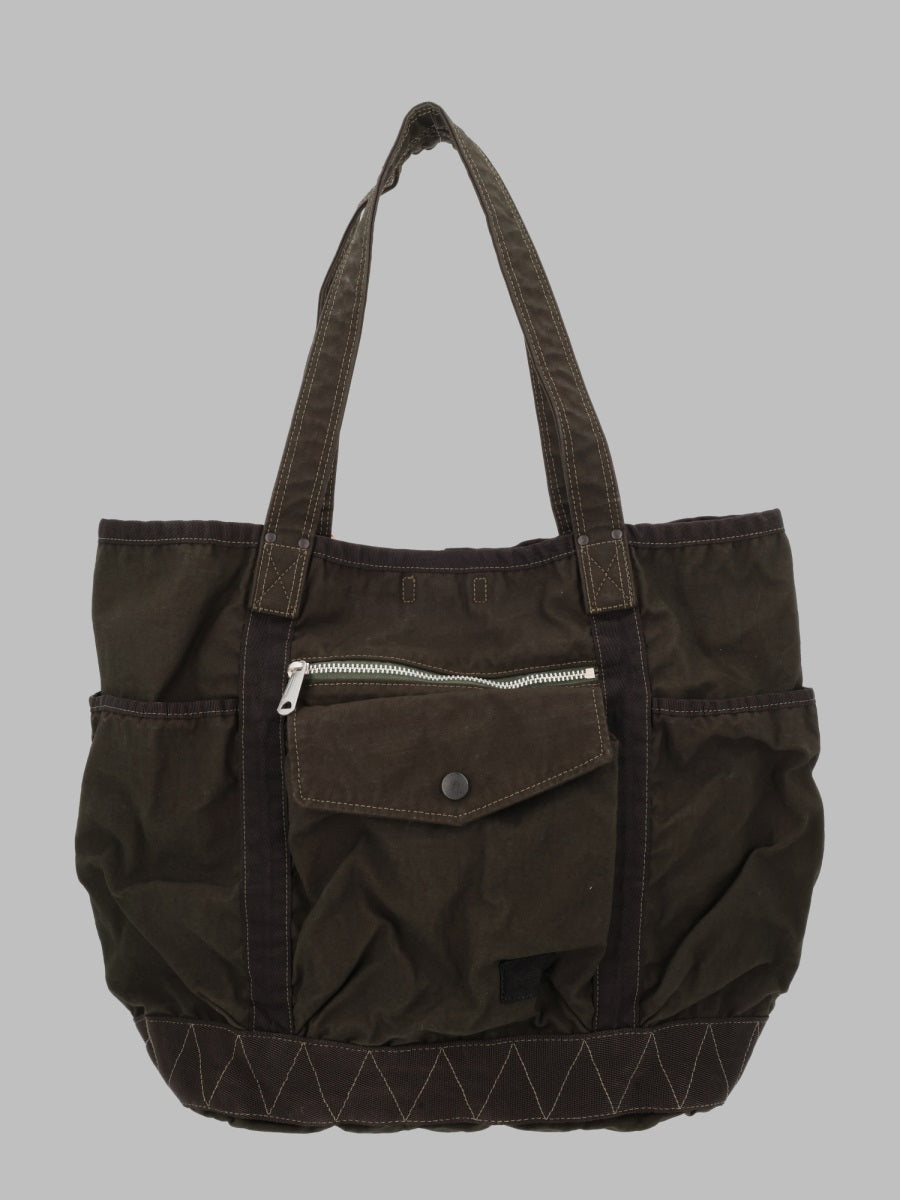 Porter-Yoshida & Co. Crag Tote Bag — Green Cotton
