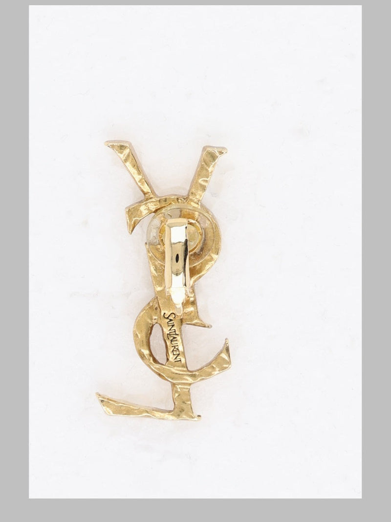 Saint Laurent Cassandre Earrings — Gold Brass