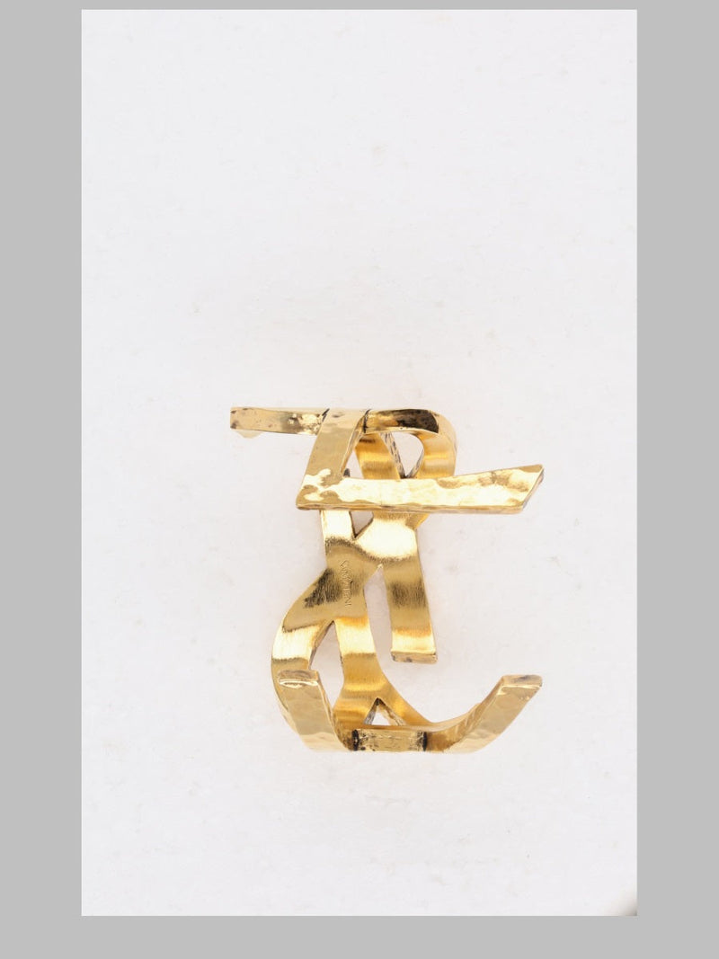 Saint Laurent Cuff Bracelet — Gold Brass Bracelets