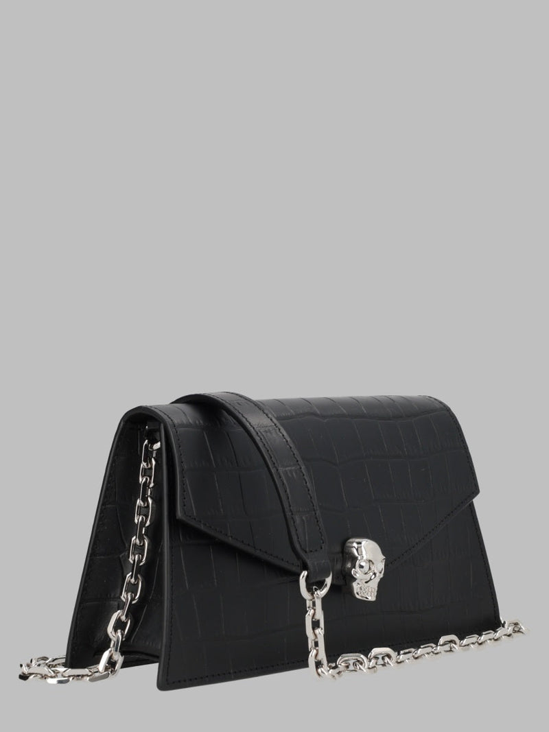 Alexander Mcqueen Skull Mini Shoulder Bag — Black Calf Leather