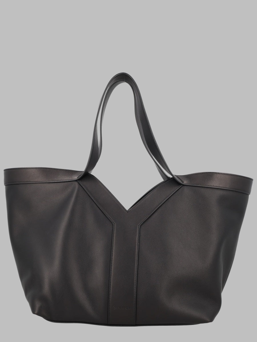 Saint Laurent Shoulder Bag — Black Calf Leather
