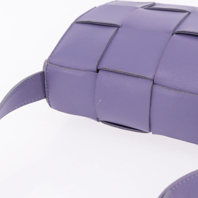 Bottega Veneta Cassette Maxi Intrecciato Leather Purple Bag