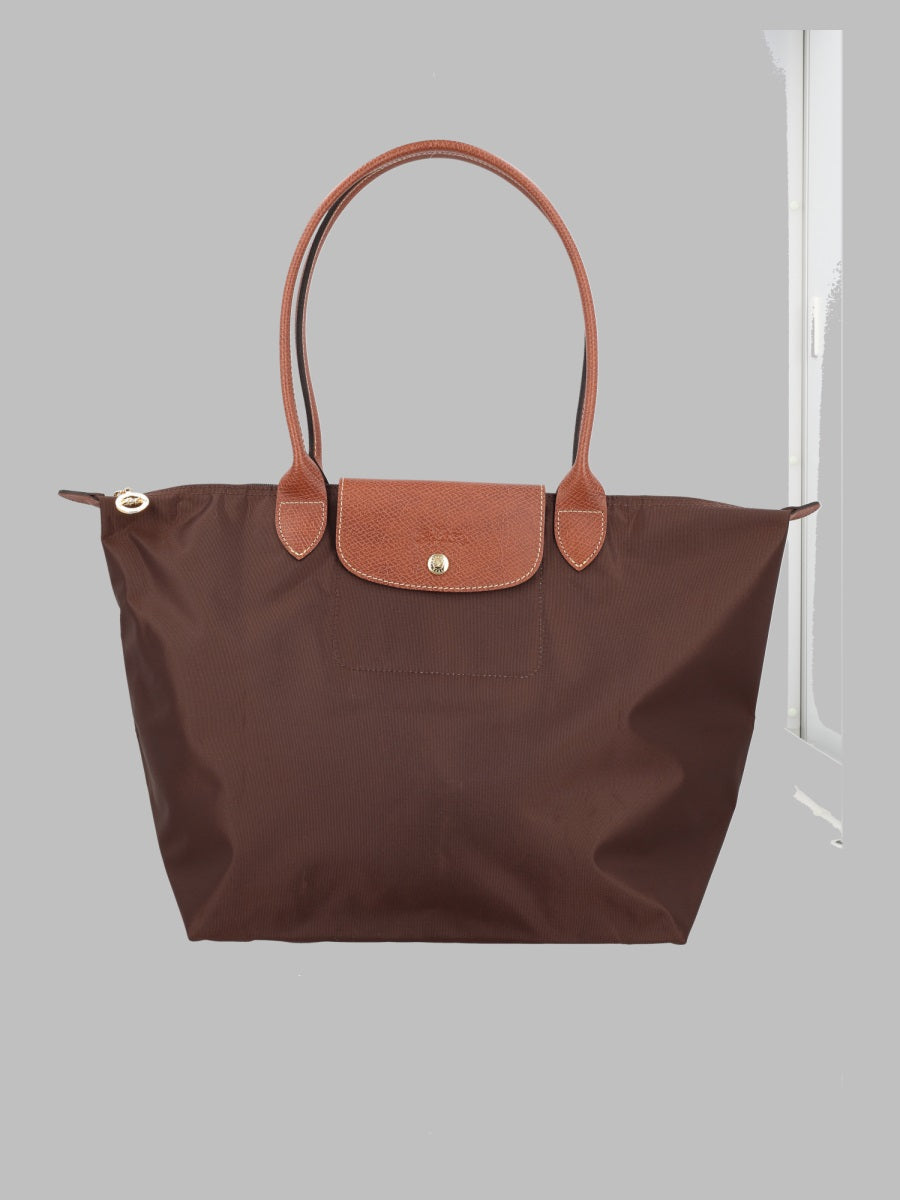 Longchamp Le Pliage Original Shoulder Bag — Brown Polyamide