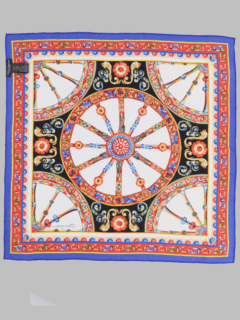 Dolce & Gabbana Silk Twill Foulard Scarf — Black Scarfs