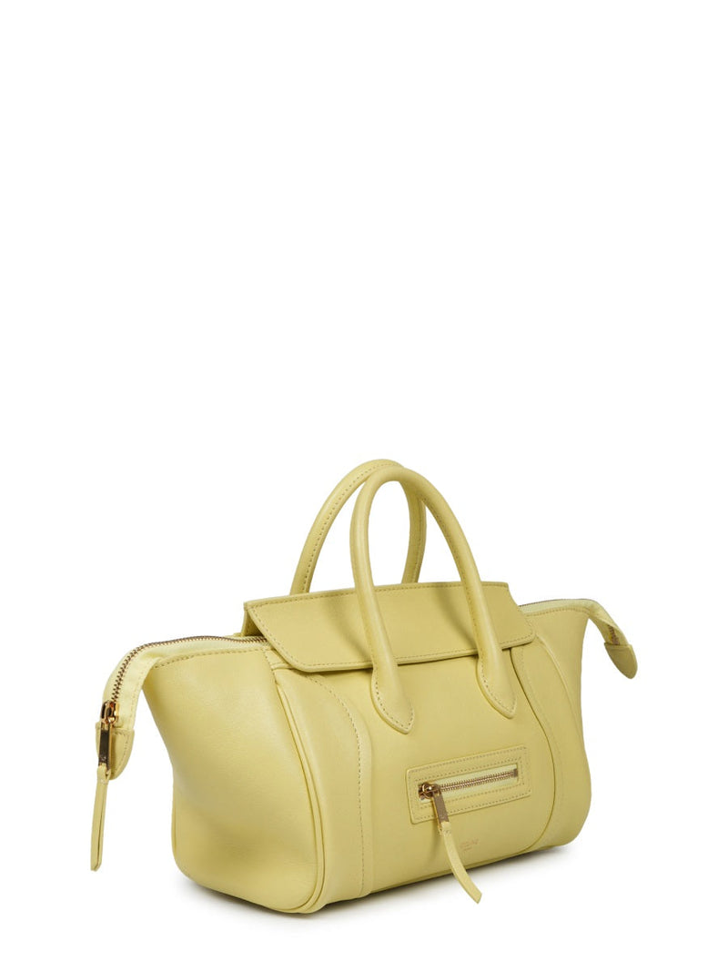 Celine Luggage Top Handle Bag — Yellow Lambskin