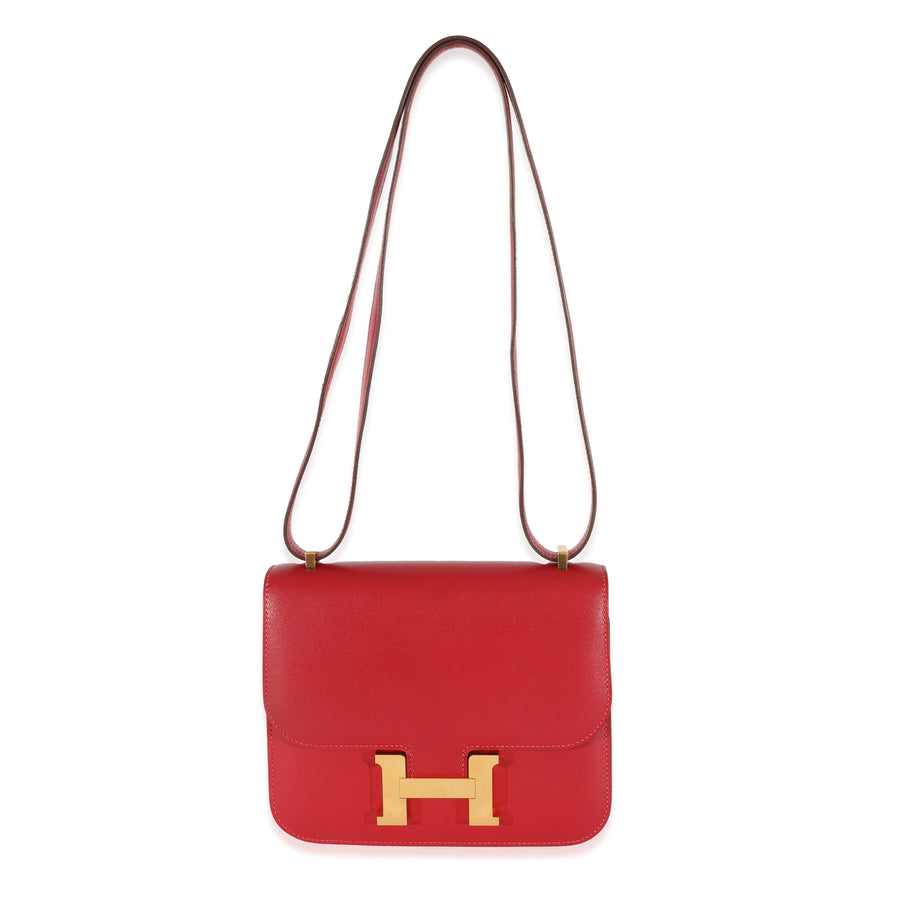 Hermès Rouge Casaque Swift Constance 18 Ghw Red Leather Handbag