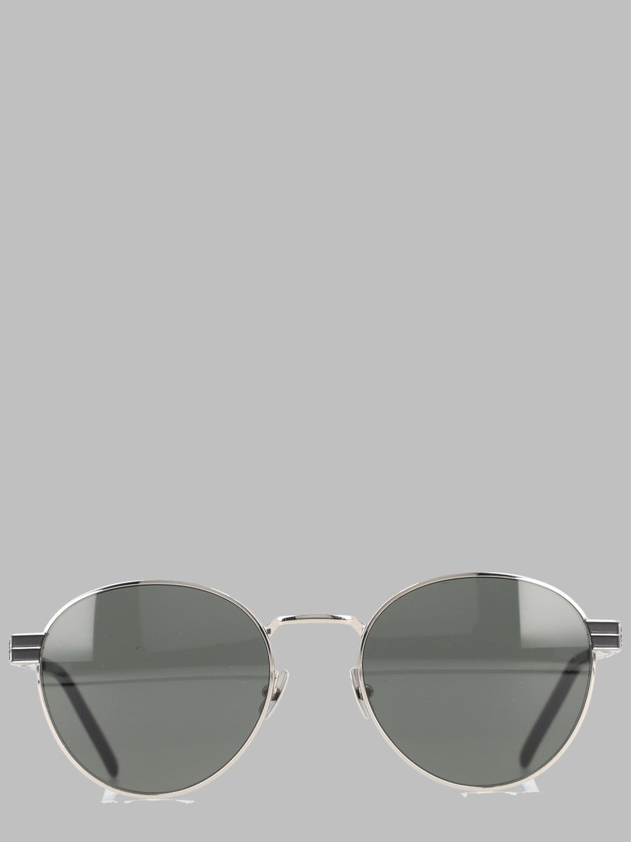 Saint Laurent 610926_y99488130 Logo-Engraved Metal Sunglasses — Black