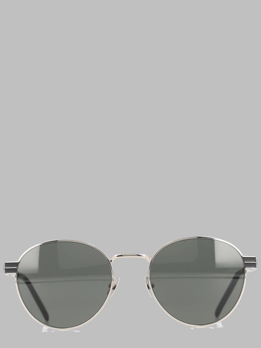 Saint Laurent 610926_y99488130 Logo-Engraved Metal Sunglasses — Black
