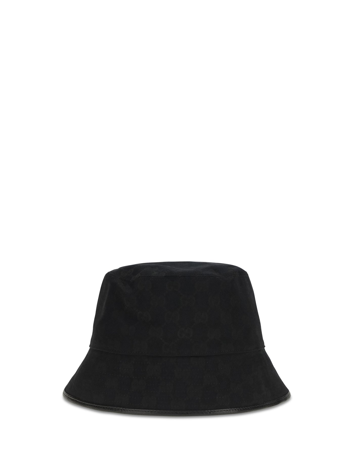 Gucci 8757404hbjs Gg Canvas Bucket Hat — Black Polyester