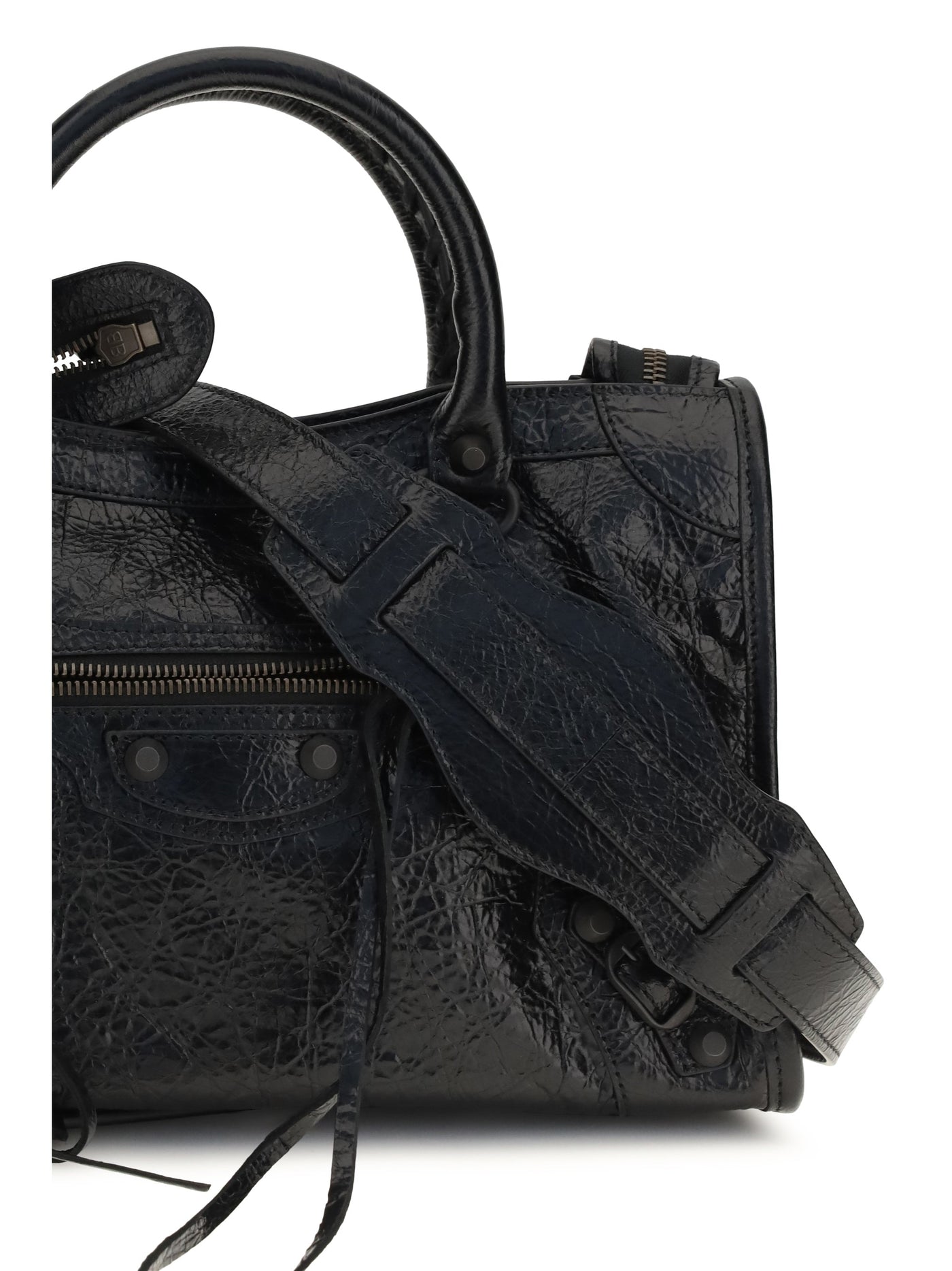 Balenciaga Le City Top Handle Bag — Black Lambskin